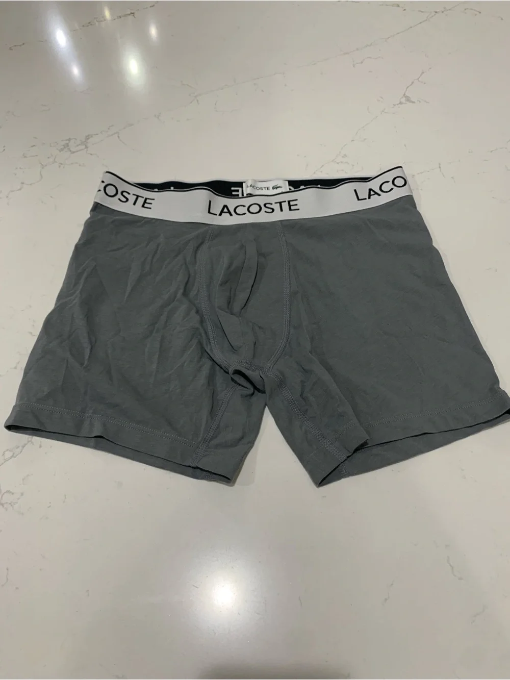 NWT Lacoste Men's Gray Cotton Boxer Briefs Size S